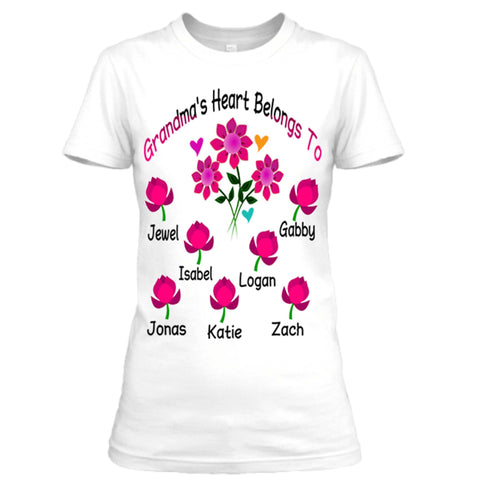 "Grandma's Heart Belongs To..",T-Shirt.