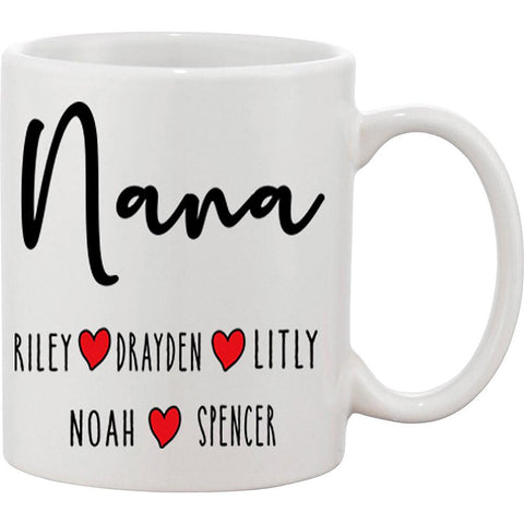 " NANA ", CUSTOMIZED YOUR KIDS, NAMES AND NICKNAME-Mug.