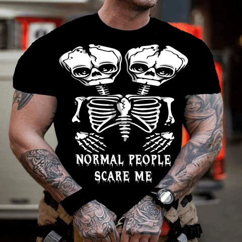 "NORMAL PEOPLE SCARE ME" Halloween- Men's
