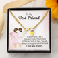 To my best friend - a best friend is like a four-leaf clover Gold Infinity Bracelet +1 charm
