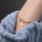 To my best friend - a best friend is like a four-leaf clover Gold Infinity Bracelet +1 charm