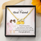 To my best friend - a best friend is like a four-leaf clover Gold Infinity Bracelet +1 charm