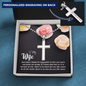 To my Wife-Just when I think Personalized Cross Necklace (ball Chain)
