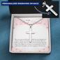 To my Bestie you came into my life unexpectedly 2 Personalized Cross Necklace (ball Chain)