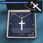 To My Daughter - I am so pround of the person you are today Personalized Cross Necklace (ball Chain)