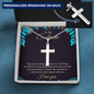 To My Soulmate - life may not always be sweet 2 Personalized Cross Necklace (ball Chain)