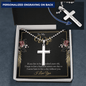 To My wife - if you live to be a hundred years old 2 Personalized Cross Necklace (ball Chain)