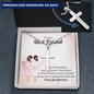 To my best friend - a best friend is like a four-leaf clover Personalized Cross Necklace (ball Chain)