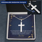 To My Daughter - I am so pround of the person you are today Personalized Cross Necklace (ball Chain)