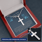 To my wife-I love the way Personalized Cross Necklace (ball Chain)