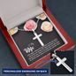 To my Wife-Just when I think Personalized Cross Necklace (ball Chain)