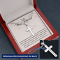 To my Best Friend-Some people arrive Personalized Cross Necklace (ball Chain)