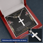 To My wife - if you live to be a hundred years old 2 Personalized Cross Necklace (ball Chain)