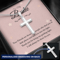 To my bestie-True Friends are those Personalize Cross Necklace