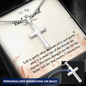 To my Best Friend-Life is partly (1) Personalize Cross Necklace