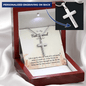 To my Best Friend-Life is partly (1) Personalize Cross Necklace