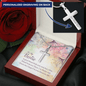 To my Bestie-A good friend feeds your soul Personalize Cross Necklace