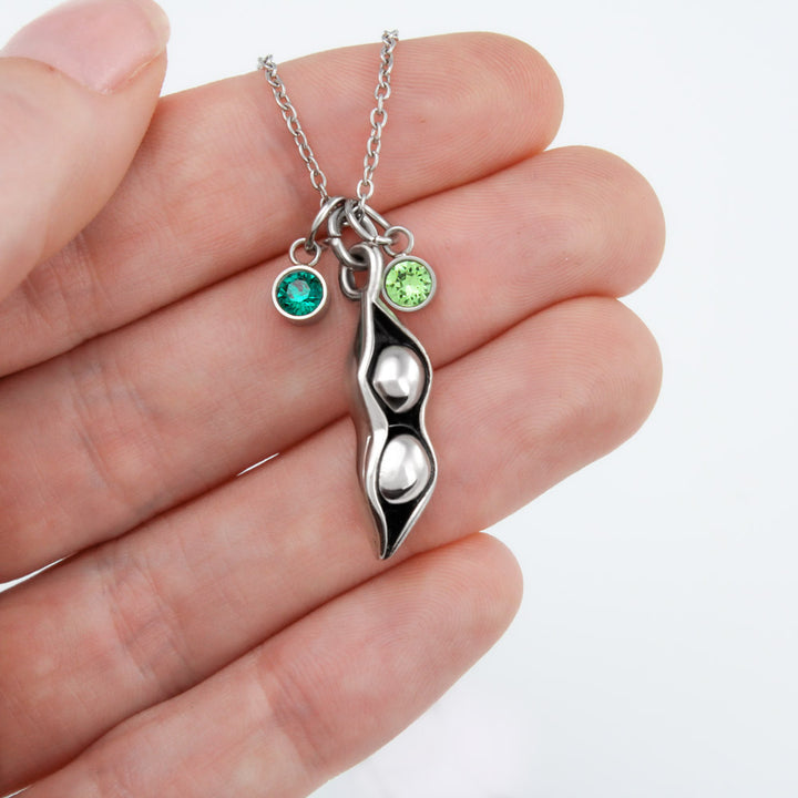 To my Bestie-A good friend feeds your soul Peas in POD Necklace