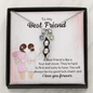 To my best friend - a best friend is like a four-leaf clover Peas in POD Necklace