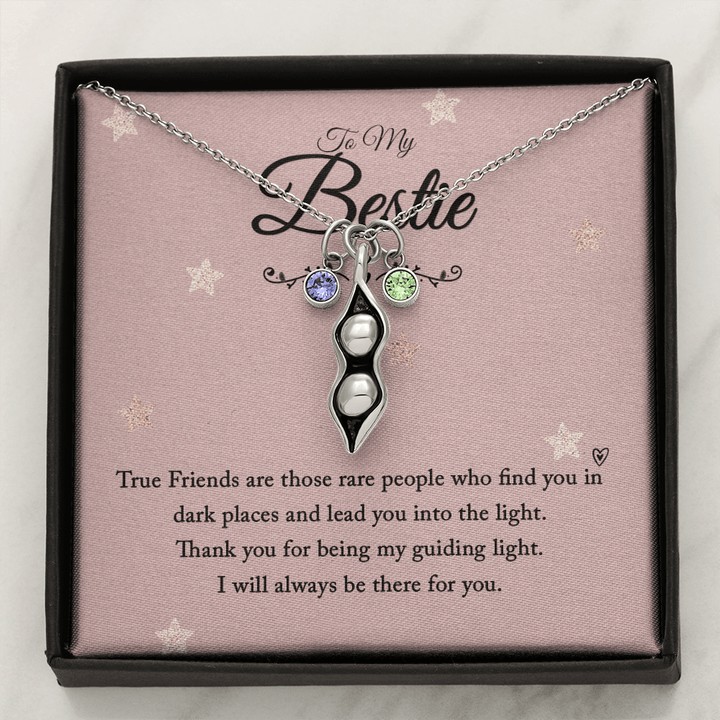 To my bestie-True Friends are those Peas in POD Necklace