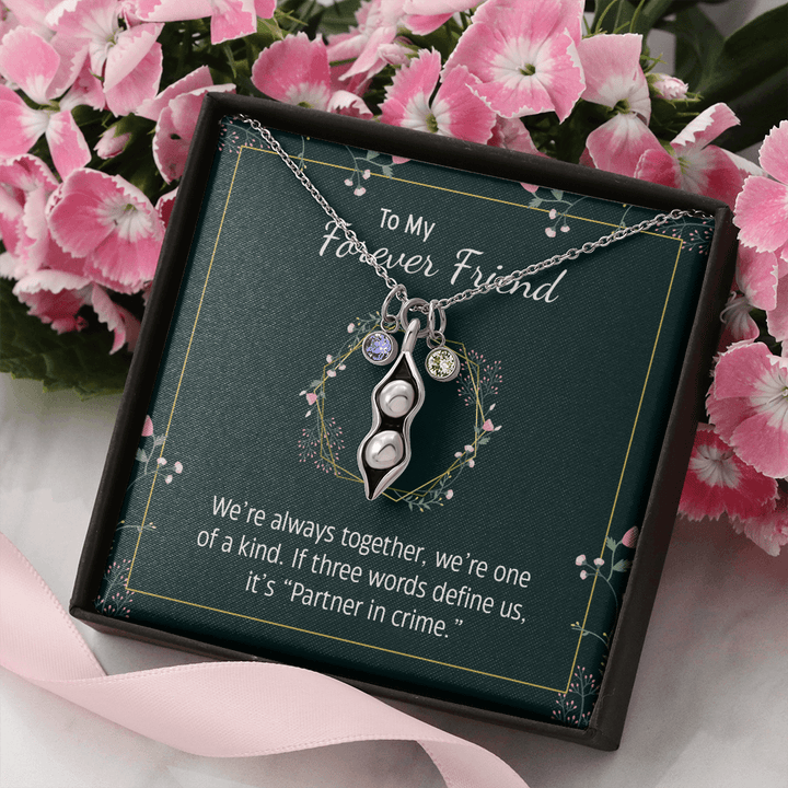 To my forever friend - We're always together Peas in POD Necklace