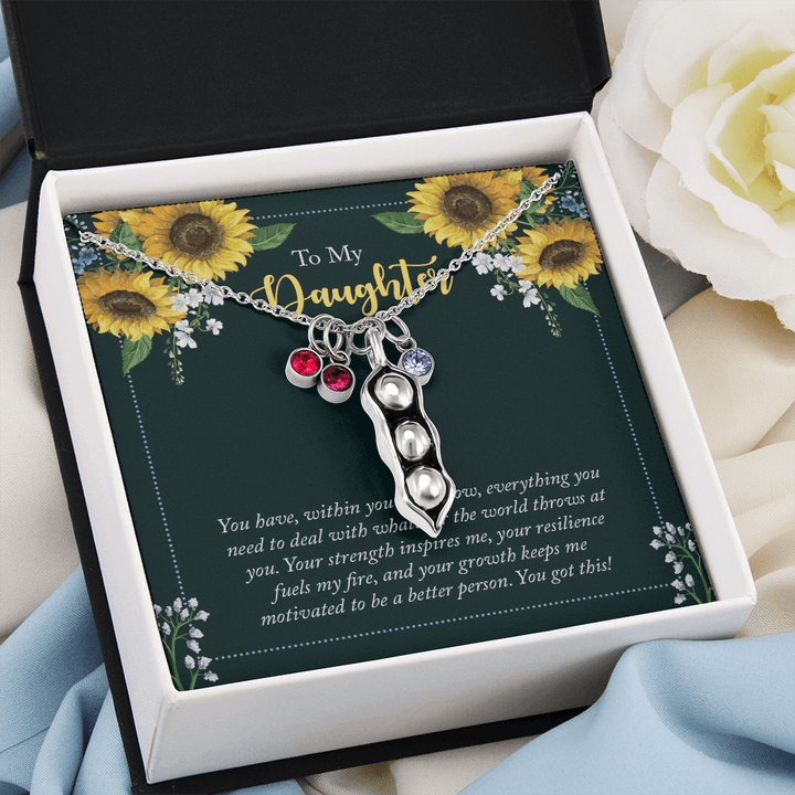 To My Daughter - you have within you right now Peas in POD Necklace