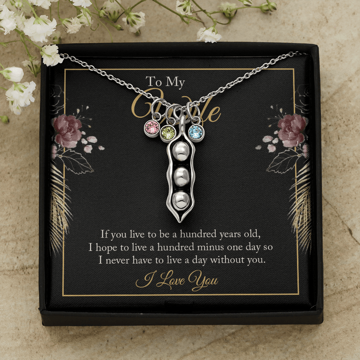 To My wife - if you live to be a hundred years old 2 Peas in POD Necklace