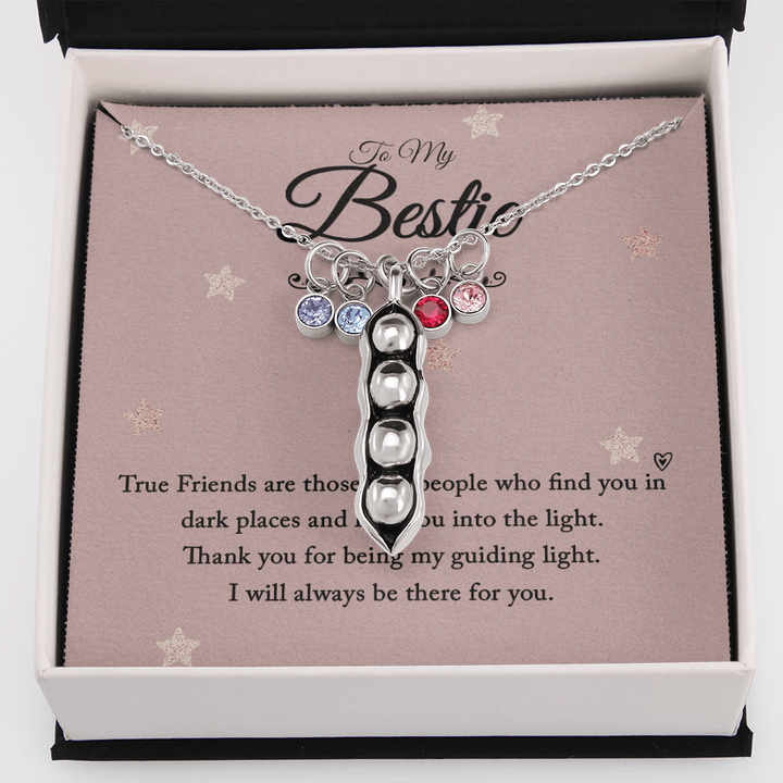 To my bestie-True Friends are those Peas in POD Necklace