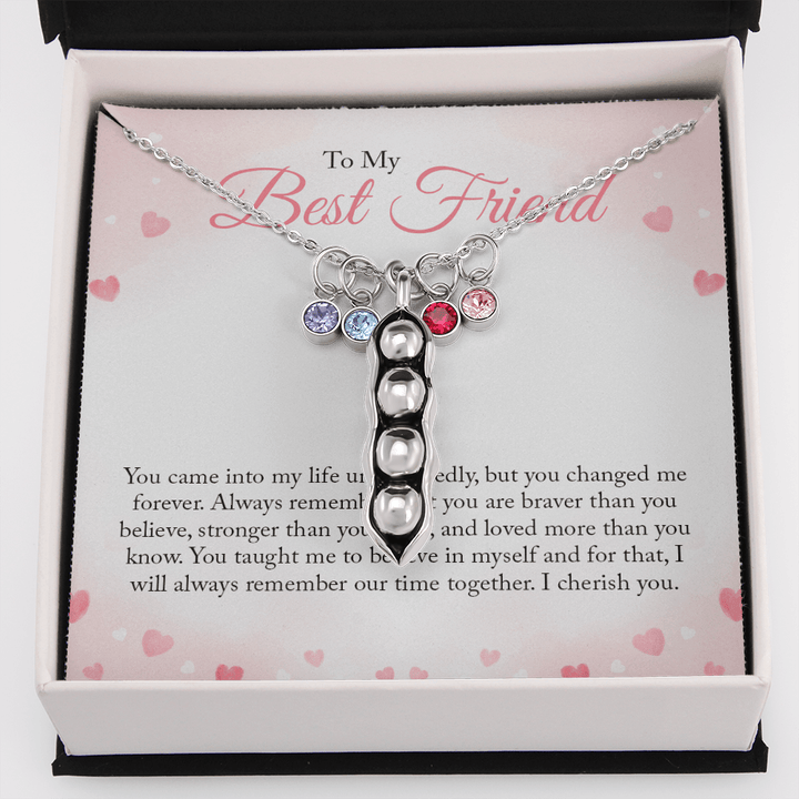 To my Bestie you came into my life unexpectedly 2 Peas in POD Necklace