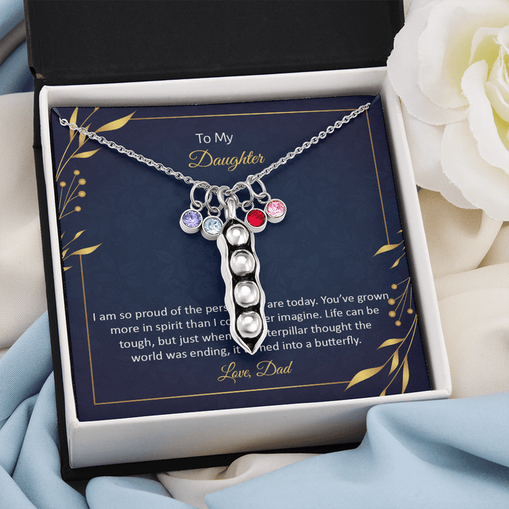 To My Daughter - I am so pround of the person you are today Peas in POD Necklace