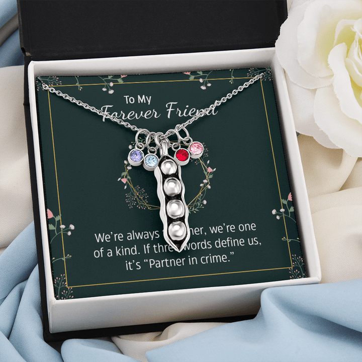 To my forever friend - We're always together Peas in POD Necklace