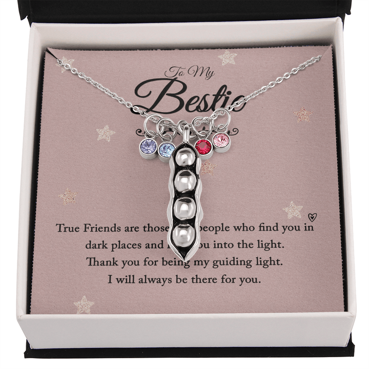 To my bestie-True Friends are those Peas in POD Necklace