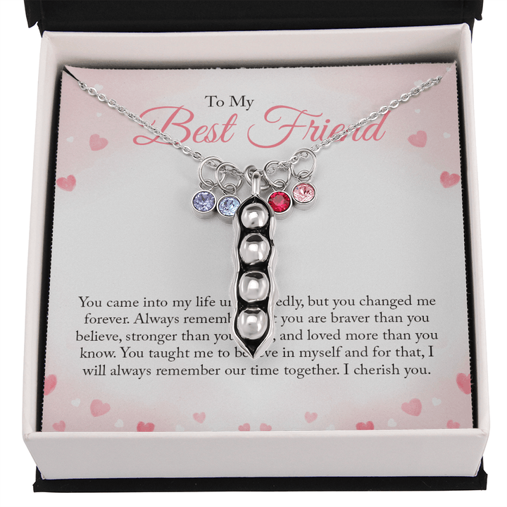 To my Bestie you came into my life unexpectedly 2 Peas in POD Necklace