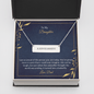 To My Daughter - I am so pround of the person you are today Horizontal bar pendent - Roman Numbers