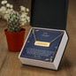To My Daughter - I am so pround of the person you are today Horizontal bar pendent - Roman Numbers