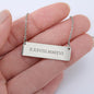 To My Daughter - I am so pround of the person you are today Horizontal bar pendent - Roman Numbers