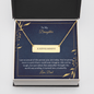 To My Daughter - I am so pround of the person you are today Horizontal bar pendent - Roman Numbers
