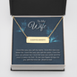 To my wife-I love the way Horizontal bar pendent - Roman Numbers