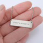 To my Bestie-A good friend feeds your soul Coordinate Horizontal Bar Pendent