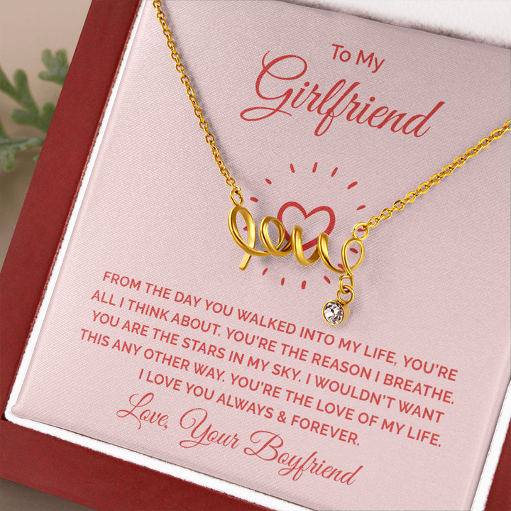 To My Girlfriend - From the day you walked into my life Love Necklace