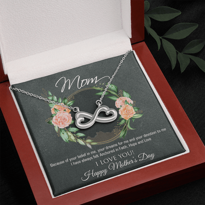 Mothers Day Infinity Heart Necklace