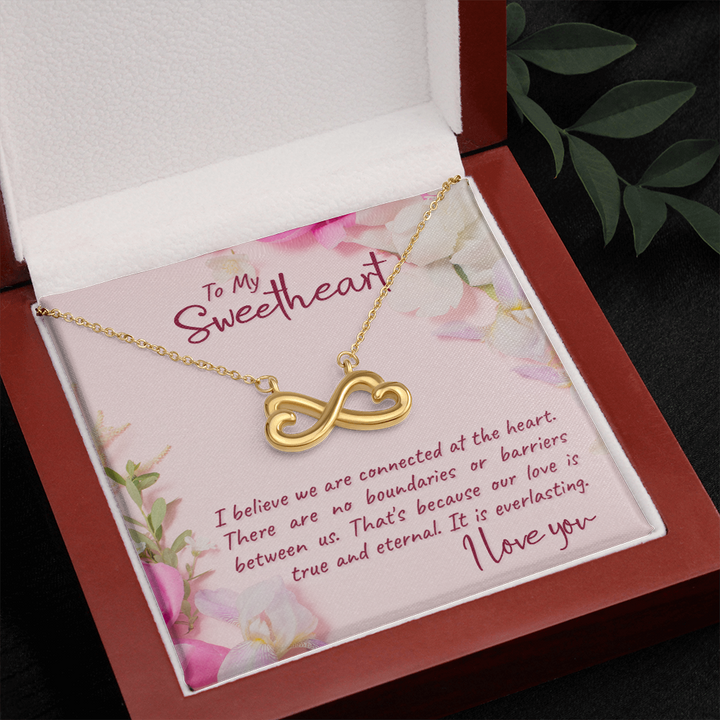 To My Soulmate - Loving you has become a must for me Infinity Heart Necklace