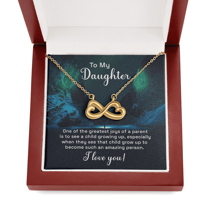 To my daughter - one of the greatest joys of a parent Infinity Heart Necklace