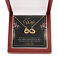 To My wife - if you live to be a hundred years old Infinity Heart Necklace