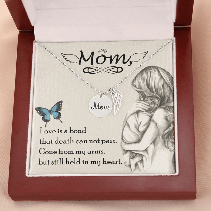 Love is bond mom necklace