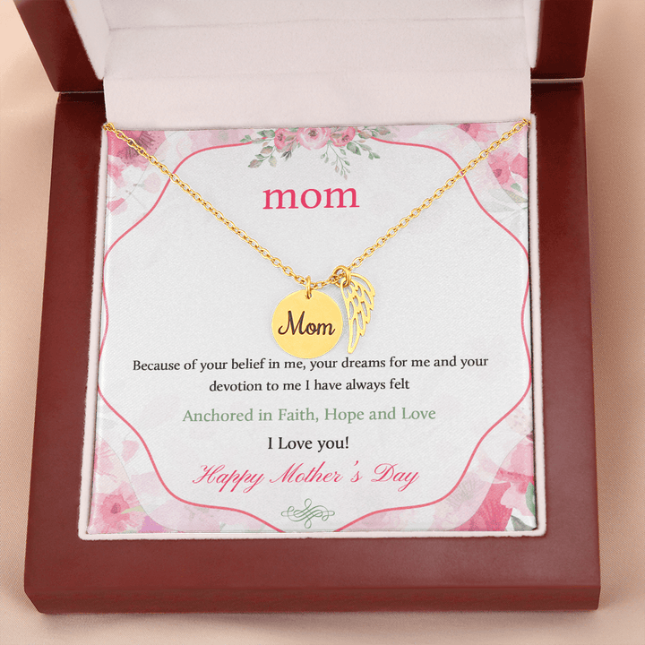 Because of your belief mom necklace