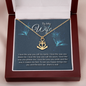 To my wife-I love the way Anchor Necklace