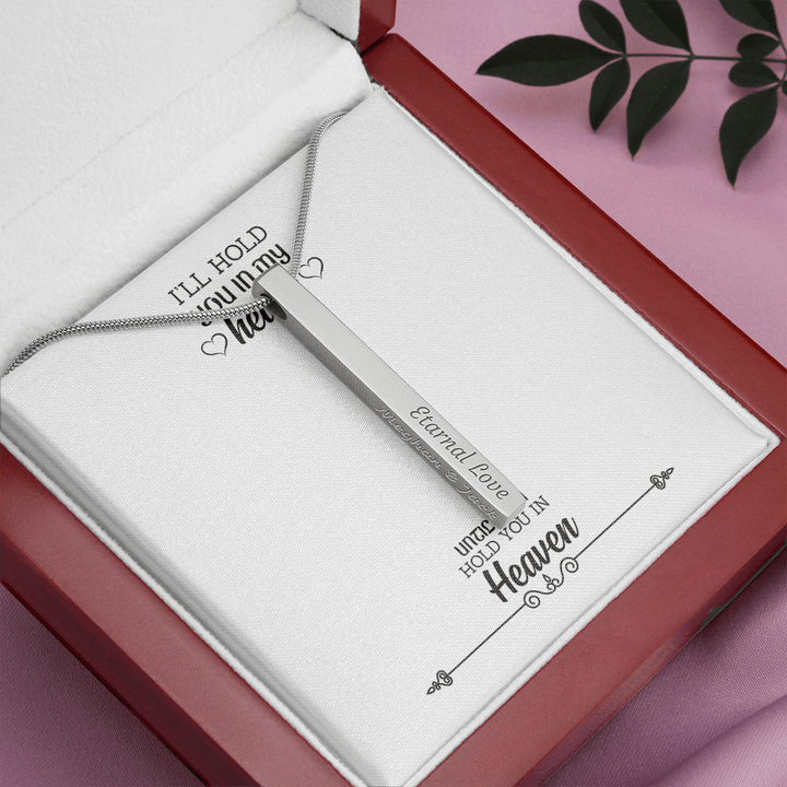 2 Sided Vertical Pendent (i'll hold you in my heart)