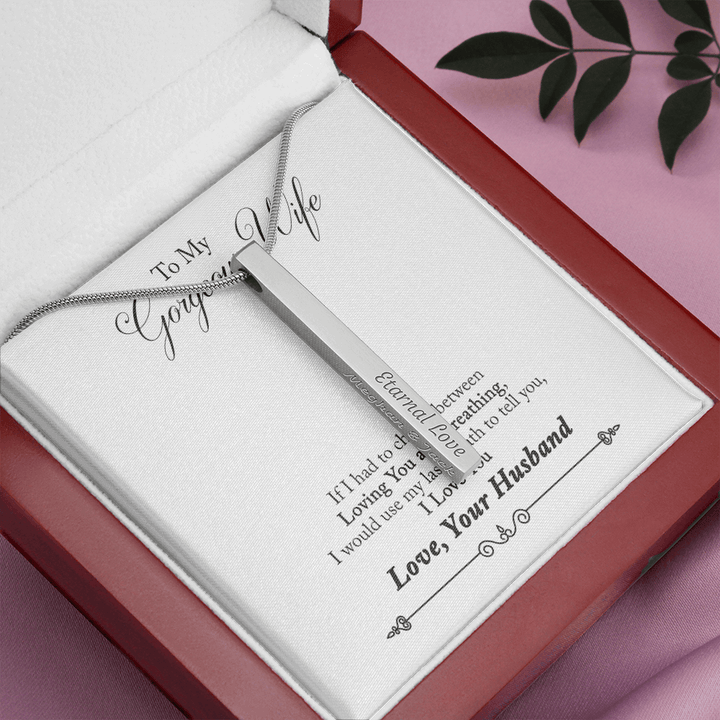 2sided vertical pendent (To Wife From Husband)