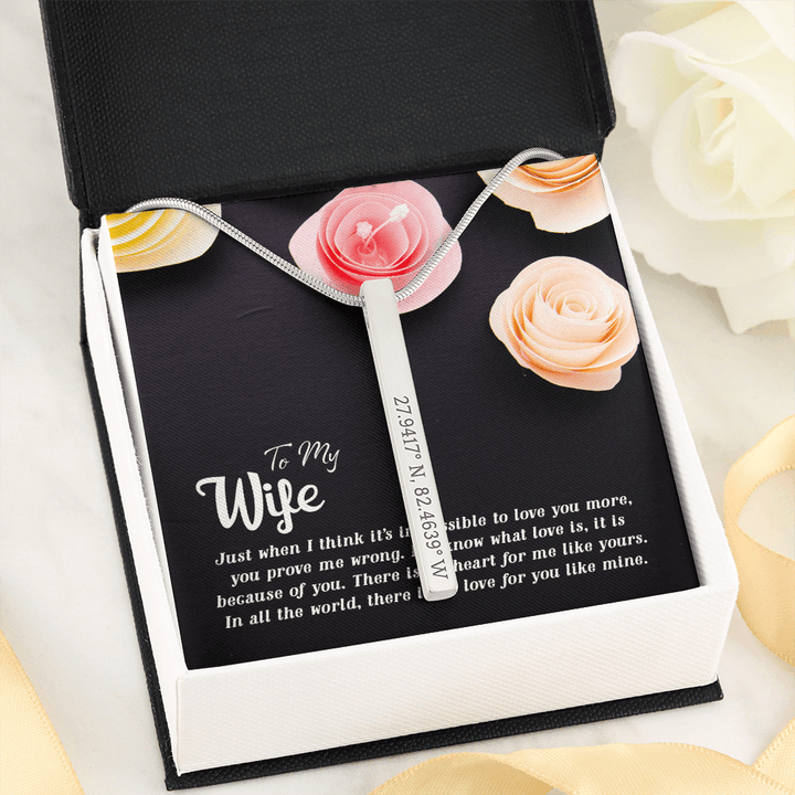 To my Wife-Just when I think Coordinates Vertical Stick